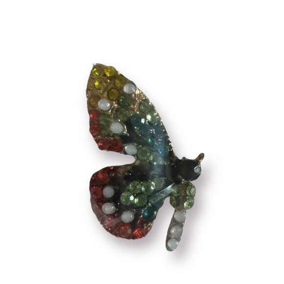 Eye‎ Candy Bohochic Butterfly Earrings Fairycore Flutter Green Crystal Earrings - Picture 3 of 4